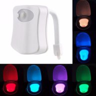 8  LED цвят сензорна лампа за wc гърне тоалетна чиния нощна лампа, снимка 1 - Настолни лампи - 17298960