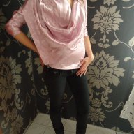 Сатенена блуза, снимка 1 - Блузи с дълъг ръкав и пуловери - 8337188