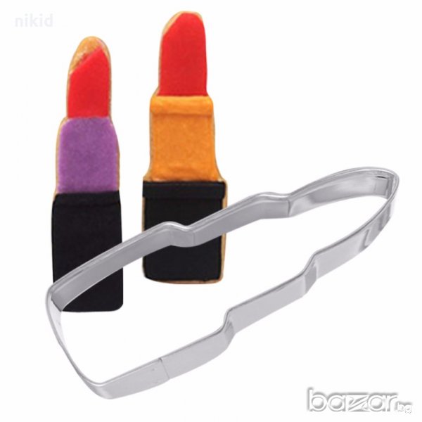 Червило патрон метална форма резец украса бисквитки фондан пита тесто шоколад, снимка 1