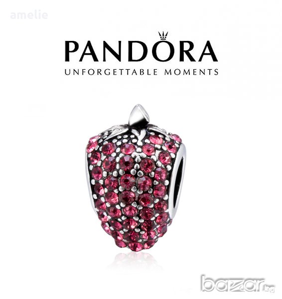 Черен Петък! Талисман Pandora Strawberry. Колекция Amélie, снимка 1