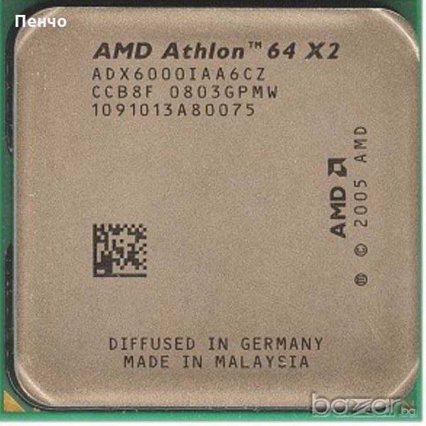 Процесор за компютър АМД AMD CPU Athlon 64x2 6000 3.0GHz/2MB Socket AM2 ADX6000IAA , снимка 1