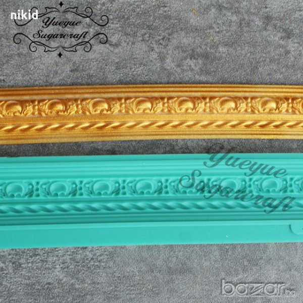 Усукано въженце и декорации борд кант силиконов молд форма декорация торта фондан шоколад и др., снимка 1