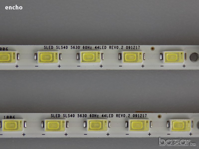 Back light LED SLED SLS40 5630 44LED REV0.2 091217 от Sony KDL-40EX600, снимка 1