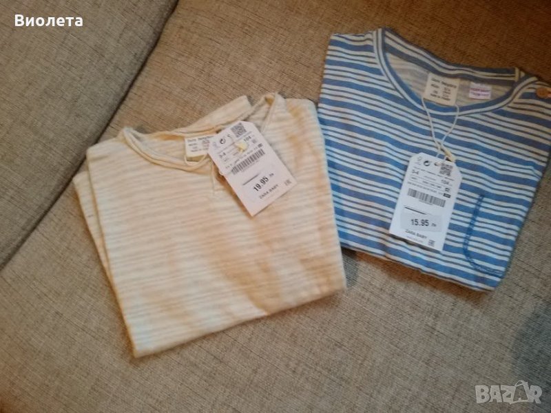 2 тениски Zara 3-4 г., снимка 1