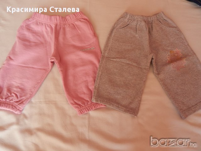 Две ватирани панталончета 12-18 м. за 6 лева, снимка 1 - Панталони и долнища за бебе - 9780274