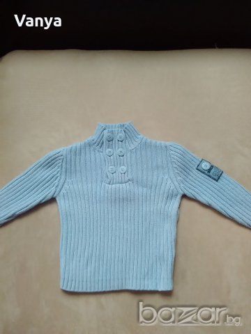 Светлосин пуловер за момче 2 години Okaidi