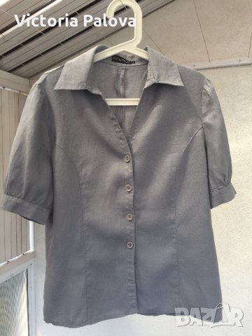 Хубава блуза(риза) CONTRA,лен 100%, снимка 2 - Ризи - 22647803