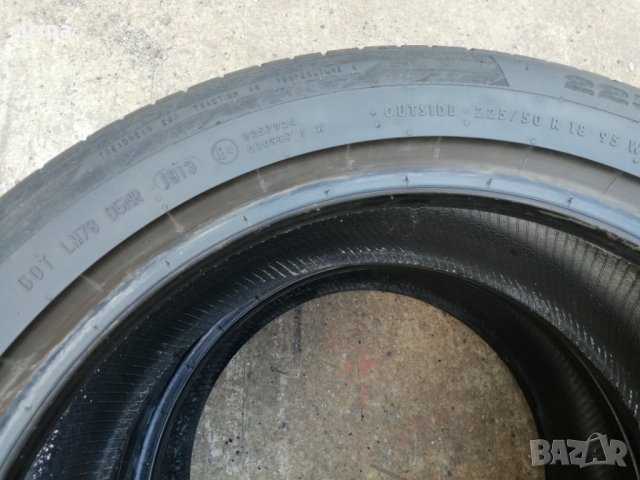  2 БРОЯ ГУМИ-Continental-225-50-18 / 5.5мм-ГРАИФЕР-ПЕРФЕКТНИ БЕЗ КРИВИНИ  БАЛОНИ И ЛЕПЕНКИ, снимка 2 - Гуми и джанти - 25293720