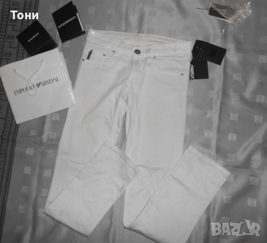 Бели дънки armani jeans, снимка 5 - Дънки - 18418330