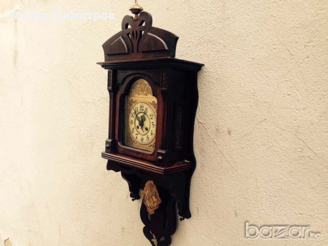 Стенен часовник Friedrich Mauthe от края XIX и нач.на ХХ в., снимка 3 - Други - 13458910