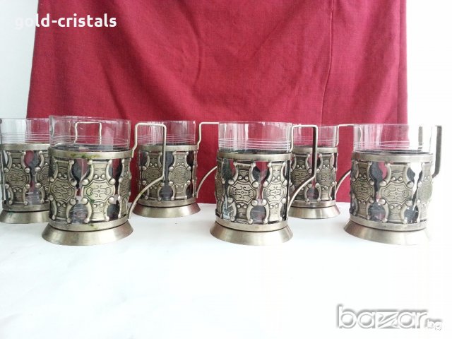   стакани подстакани мелхиор ссср, снимка 3 - Антикварни и старинни предмети - 20331826