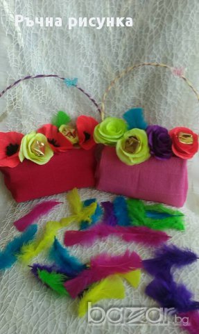 Ръчно изработени чантички за подарък от хартия с цветя от хартия с бонбони, снимка 3 - Декорация за дома - 14060421