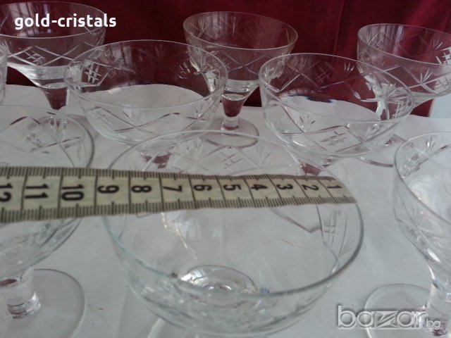 кристални чаши за вино  шампанско мелби кремове, снимка 11 - Сервизи - 20115696
