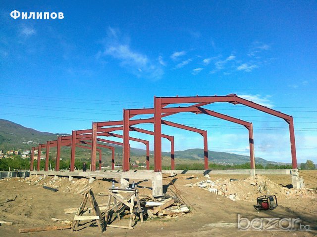 Продавам МЕТАЛНО ХАЛЕ тип ригел 12м/60м/5м – 36850лв., ново, налично на склад, снимка 3 - Други машини и части - 7968092