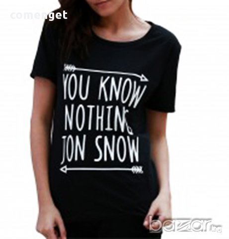 НОВО! Мъжки тениски JON SNOW с GAME OF THRONES ИГРА НА ТРОНОВЕ принт Поръчай тениска по твой дизайн!, снимка 2 - Тениски - 14471347
