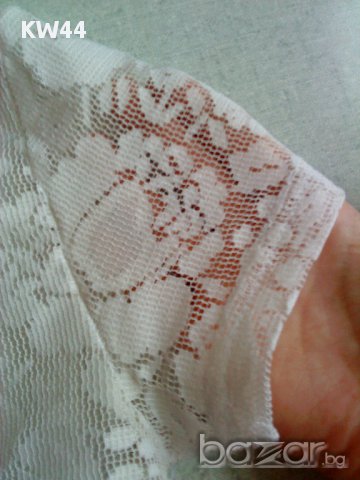 Бяла дантелена блуза, снимка 3 - Тениски - 17895710