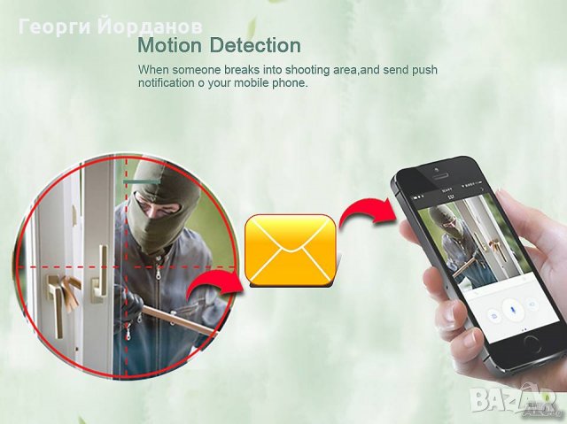 Моторизирана Wireless Wifi камера за наблюдение , снимка 3 - Комплекти за видеонаблюдение - 21799414