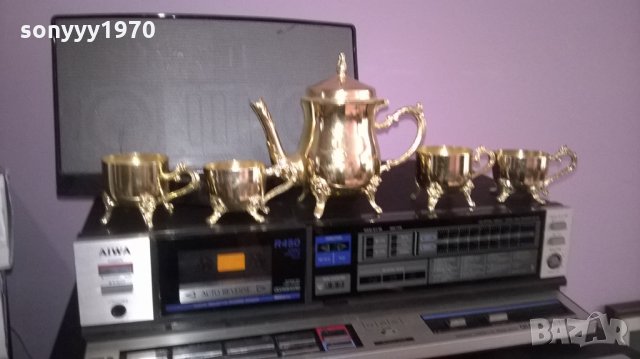 ретро колекция-метален сервиз в цвят злато-внос швеицария, снимка 3 - Колекции - 25328204