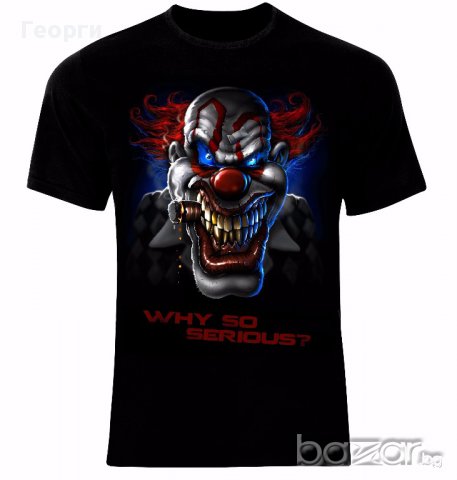 Жокер Клоун Evil Clown Joker Why So Serious Тениска Мъжка/Дамска S до 2XL, снимка 1 - Тениски - 14035345