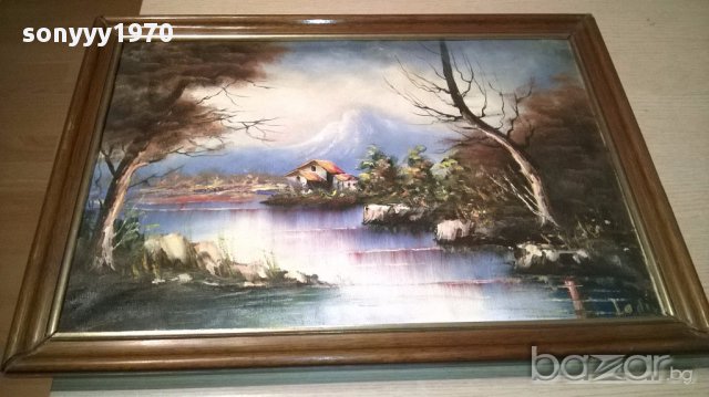 ПОРЪЧАНА-Картина с рамка-маслени бои-61/44см-внос швеицария, снимка 6 - Антикварни и старинни предмети - 15112951