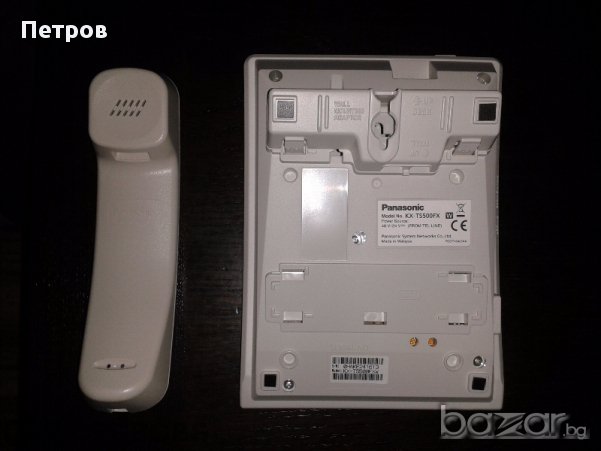 Стационарен телефон Panasonic, model: KX-TS500FX, бял, снимка 3 - Стационарни телефони и факсове - 13968295