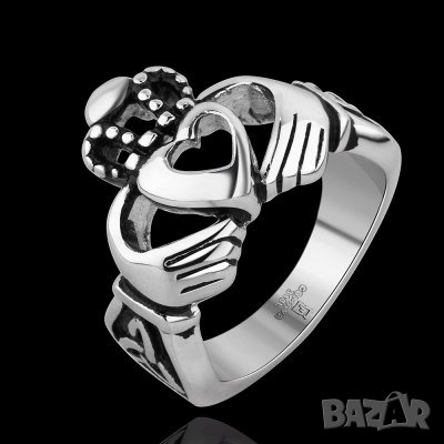Пръстен неръждаема стомана, сърце, снимка 5 - Пръстени - 25201293
