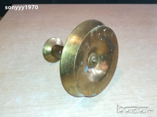 АНТИКА-свещник с място за пръст-15х13см-внос швеицария, снимка 9 - Антикварни и старинни предмети - 21104061