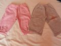 Две ватирани панталончета 12-18 м. за 6 лева, снимка 1 - Панталони и долнища за бебе - 9780274