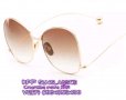 модерни слънчеви очила кафеникави със златни рамки с топчета, снимка 1 - Слънчеви и диоптрични очила - 17288516
