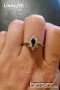 Среб.пръстен-черен оникс+циркони-проба-925. Закупен от Италия., снимка 1 - Пръстени - 21726152