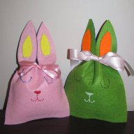 Великденски зайчета -торбички за лакомства, снимка 2 - Декорация за дома - 14129454