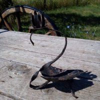 Свещник от ковано желязо, снимка 3 - Антикварни и старинни предмети - 18904154