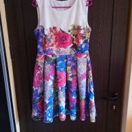 Цветна модерна рокля Л-ХЛ размер, снимка 1 - Рокли - 18595118