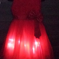 Детска рокля светеща, 7 цвята Размери 90 / 100 / 120 / 160, снимка 2 - Детски рокли и поли - 22343178