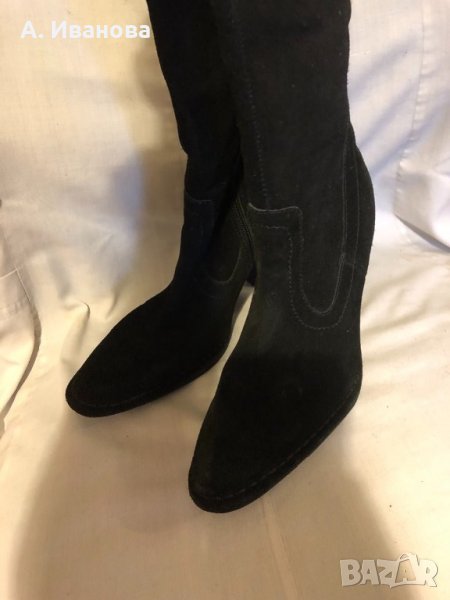 Дамски ботуши естествен велур Steven, снимка 1