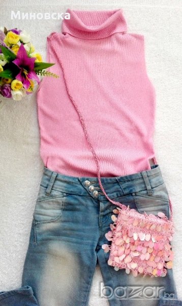 Лот / Дънки, блуза и чанта, снимка 1