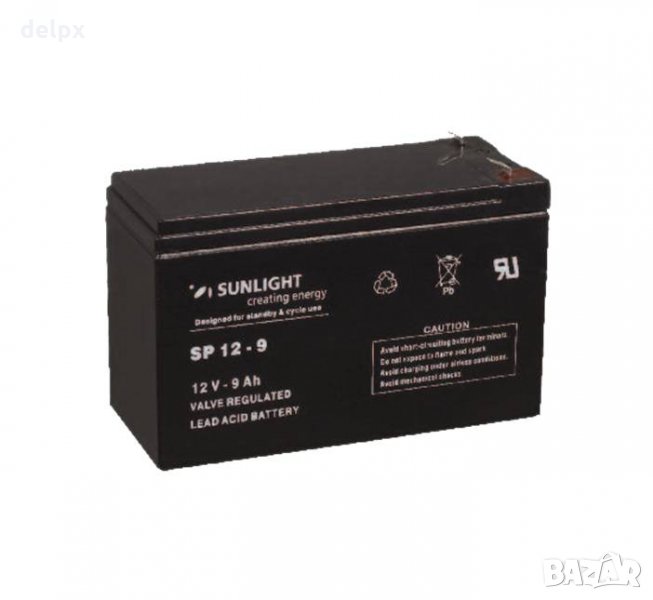 Акумулаторна оловна батерия SUNLIGHT 12V 9AH 151х65х94mm, снимка 1
