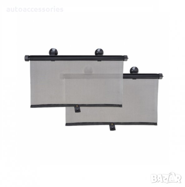 3000050640 Щори слънцезащитни за кола Carcommerce 50см 2бр универсални,черни, CC42647, снимка 1