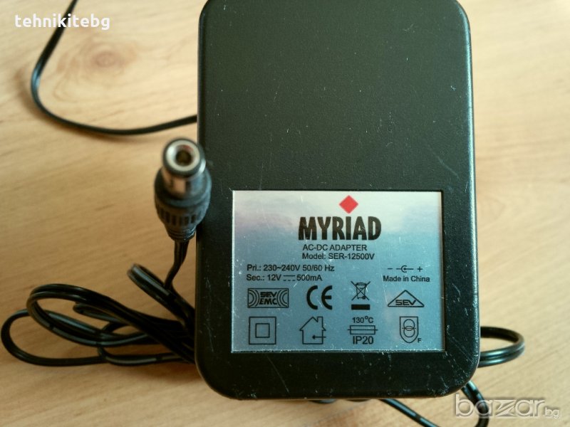 MYRIAD адаптер , 12V , 500mA , внос от Англия, снимка 1