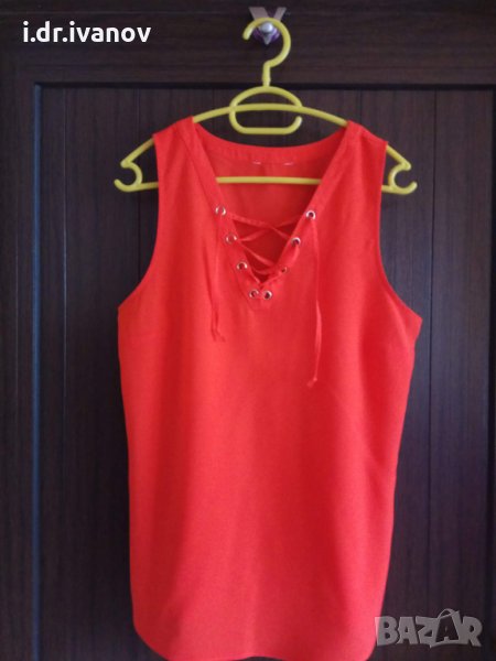 искрящ потник  с връзки  , снимка 1