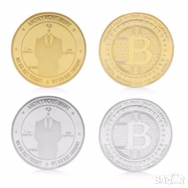 Bitcoin Anonymous колекционерска монета, снимка 1