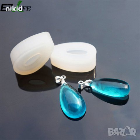 1 бр овал капка обеца обица силиконов молд калъп бижутерски сладкарски смола изделия ръчна изработк