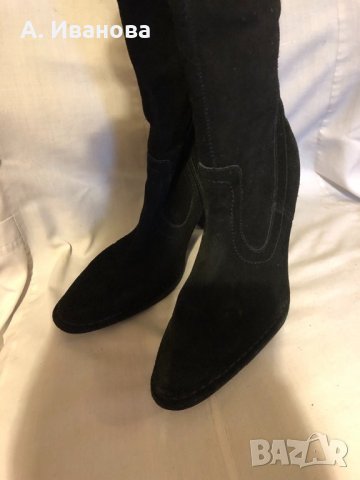 Дамски ботуши естествен велур Steven