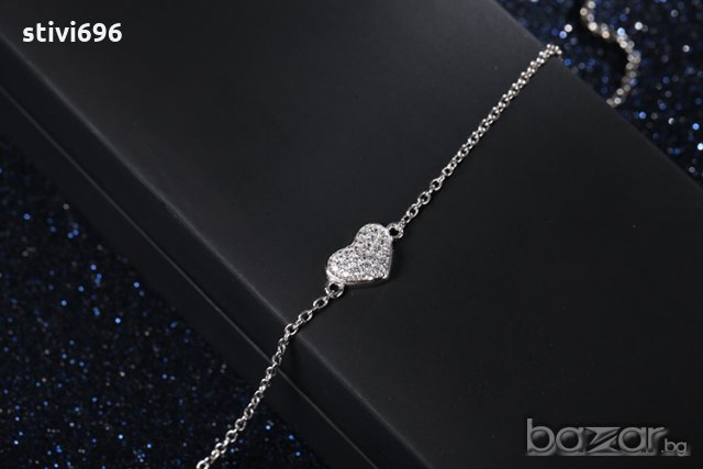 Гривна сърце S925 стерлинг. , снимка 7 - Гривни - 19610173