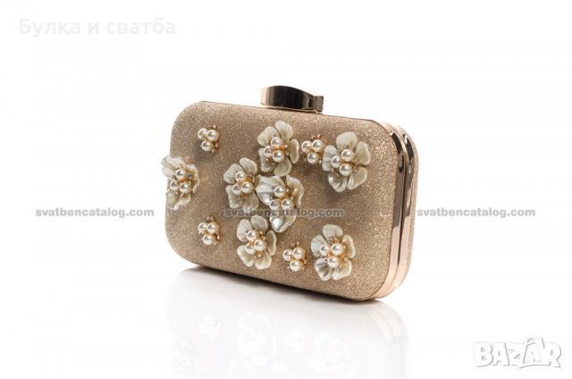 Абитуриентска дамска чанта клъч с цветя, снимка 7 - Чанти - 20181035