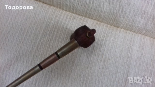 Стара лула.Бронз и дърво, снимка 3 - Лули - 21619718