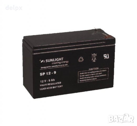 Акумулаторна оловна батерия SUNLIGHT 12V 9AH 151х65х94mm