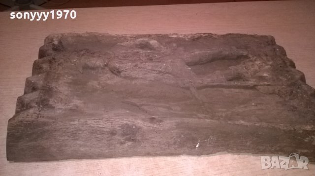 антика-стара дърворезба-old-43х39х5см-внос швеицария, снимка 9 - Антикварни и старинни предмети - 26170336