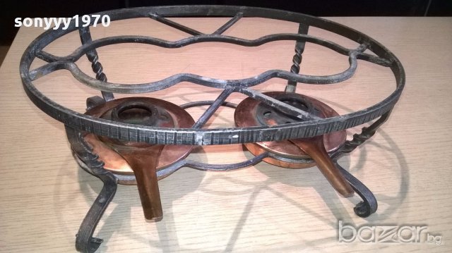 Ретро котлон за ФОНДЮ с два спиртника-30/11/23см-внос швеицария, снимка 6 - Антикварни и старинни предмети - 14884180