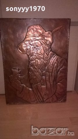 Картина-мед/месинг-62х45см-внос швеицария, снимка 10 - Антикварни и старинни предмети - 18643884